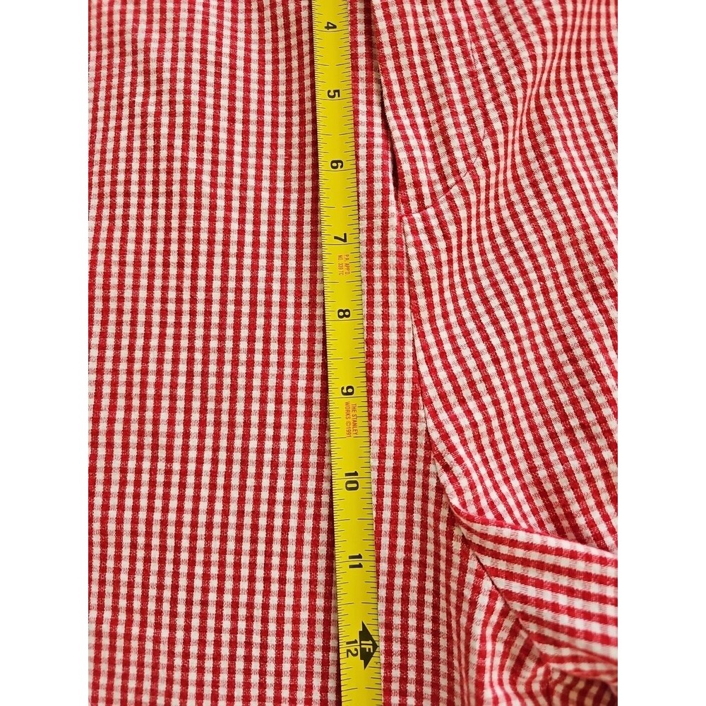 Vintage Sag Harbor Womens Red Gingham Cropped Pants 18 Cotton Country Picnic - Picture 10 of 13